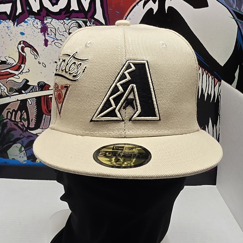 New Era Cream 59FIFTY Cap with Black Embroidery